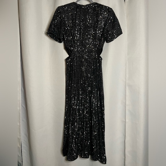C/MEO Collective Lustre Midi Dress in Black Sequin Small - Picture 5 of 15